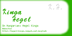kinga hegel business card